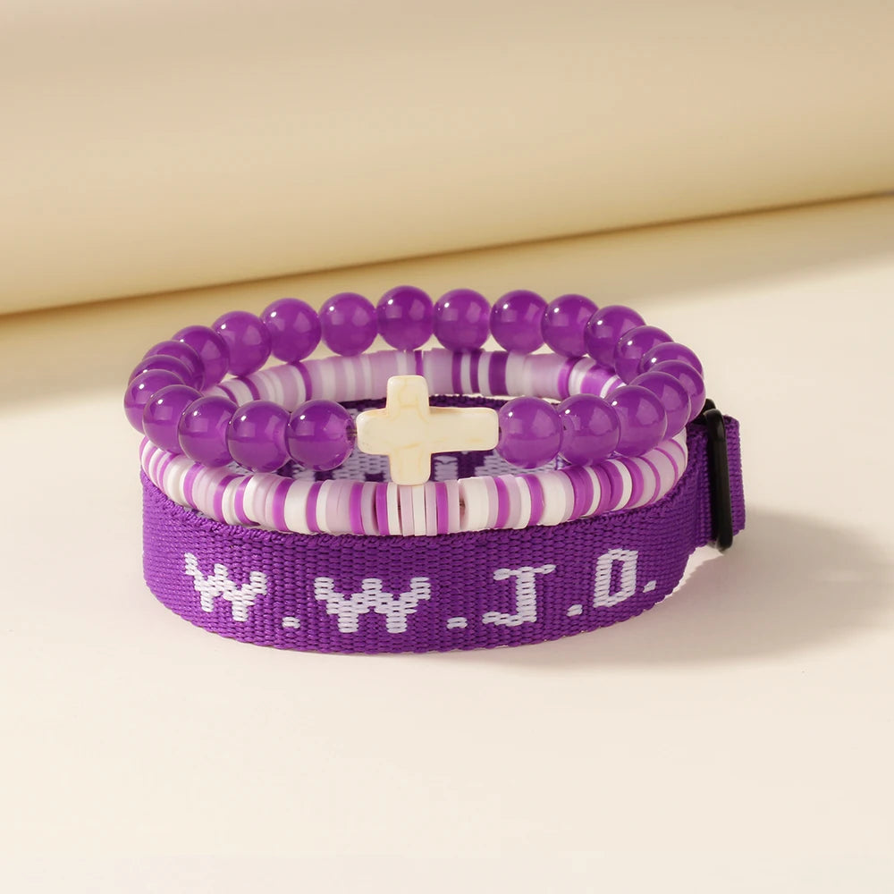 3 Pack WWJD Bracelet