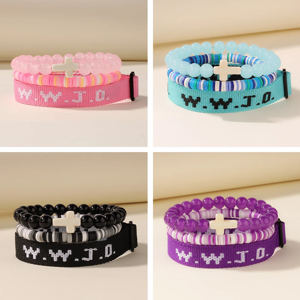 3 Pack WWJD Bracelet