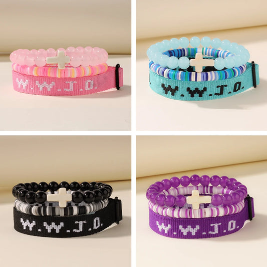 3 Pack WWJD Bracelet