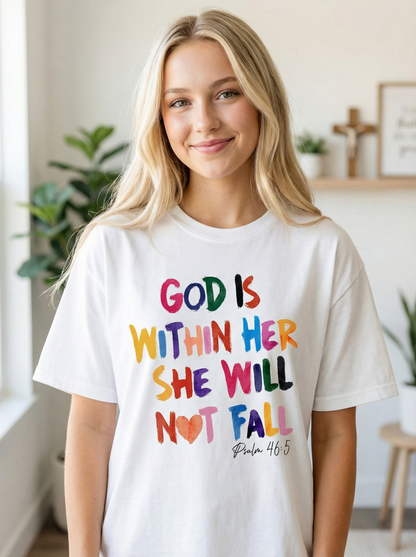 God Is Within Her She Will Not Fail Woman's T-Shirt