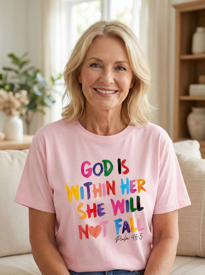 God Is Within Her She Will Not Fail Woman's T-Shirt