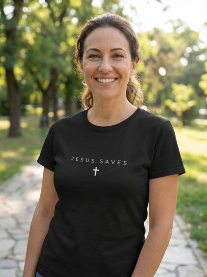 Jesus Saves Cross T-Shirt