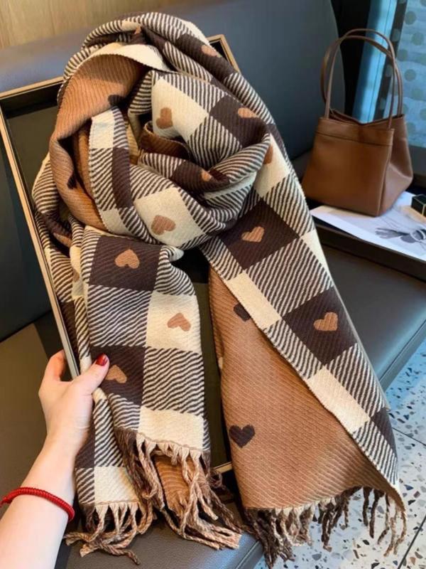 CozyHearts™ Plaid Scarf