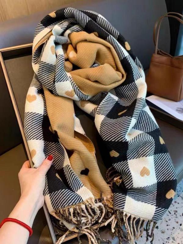 CozyHearts™ Plaid Scarf