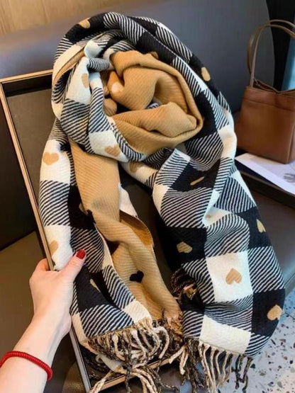 CozyHearts™ Plaid Scarf